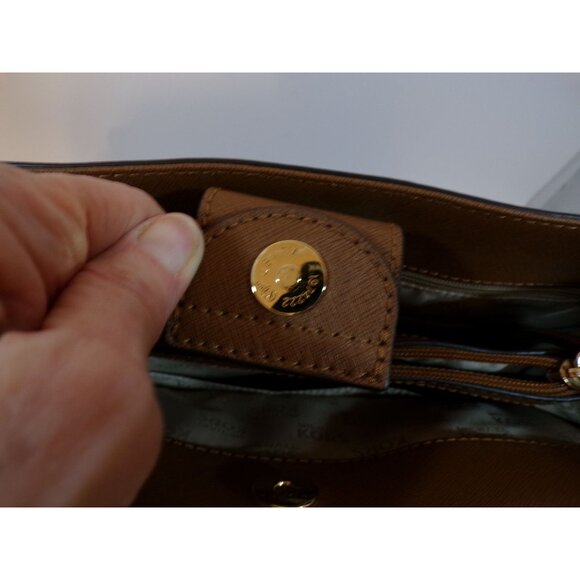 Michael Kors Hamilton large camel satchel shoulder bag purse - Picture 11 of 11